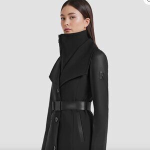 RUDSAK Leather Jacket, Trench/Wrap Coat with Removable inner collar and belt